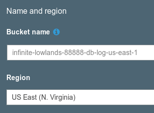 S3 - Create - New Region