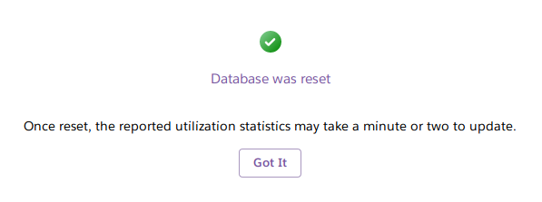 Heroku Postgres - Settings - Database Reset Success