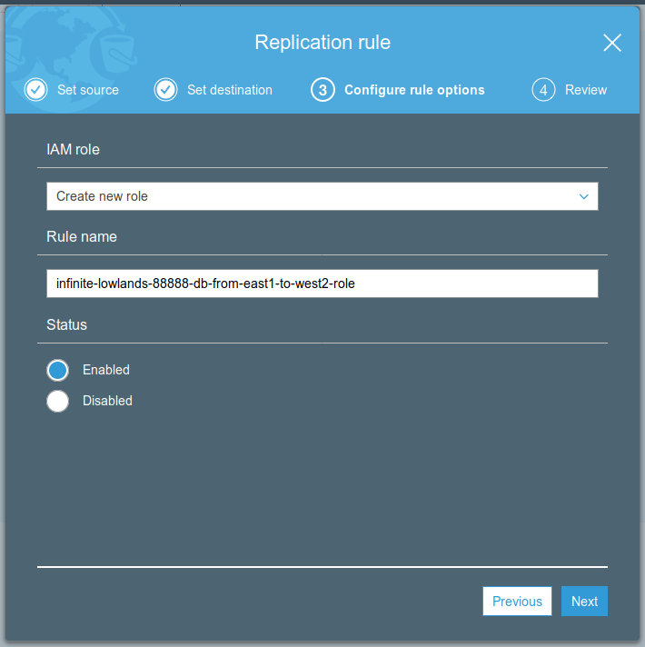 S3 - Main - Replication Rule - Configure Options