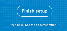 Nextcloud Setup - Finish Button